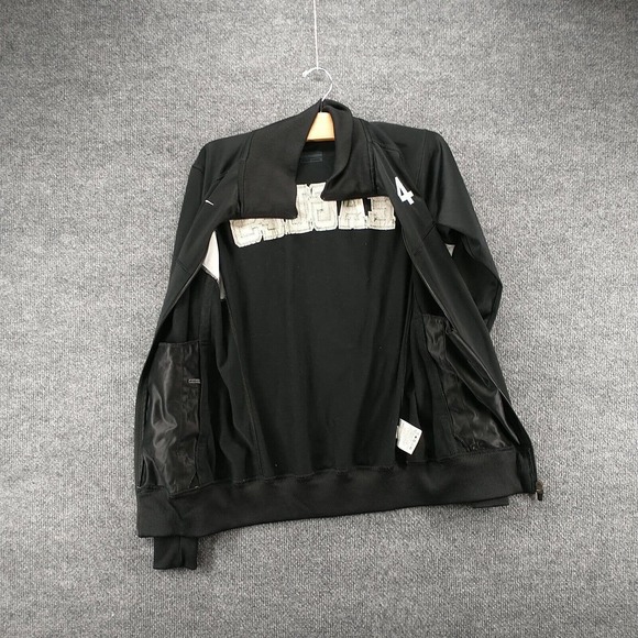 Nike Men's Full Zip Track Jacket Black Small Solid Eagles #4 Training Pockets - Picture 7 of 15